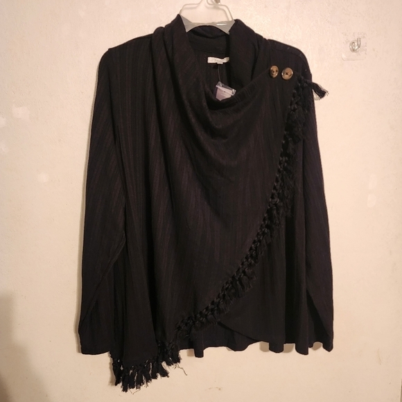 Maurices Double Button Wrap Black Cardigan Size XXL NWT - Picture 2 of 11